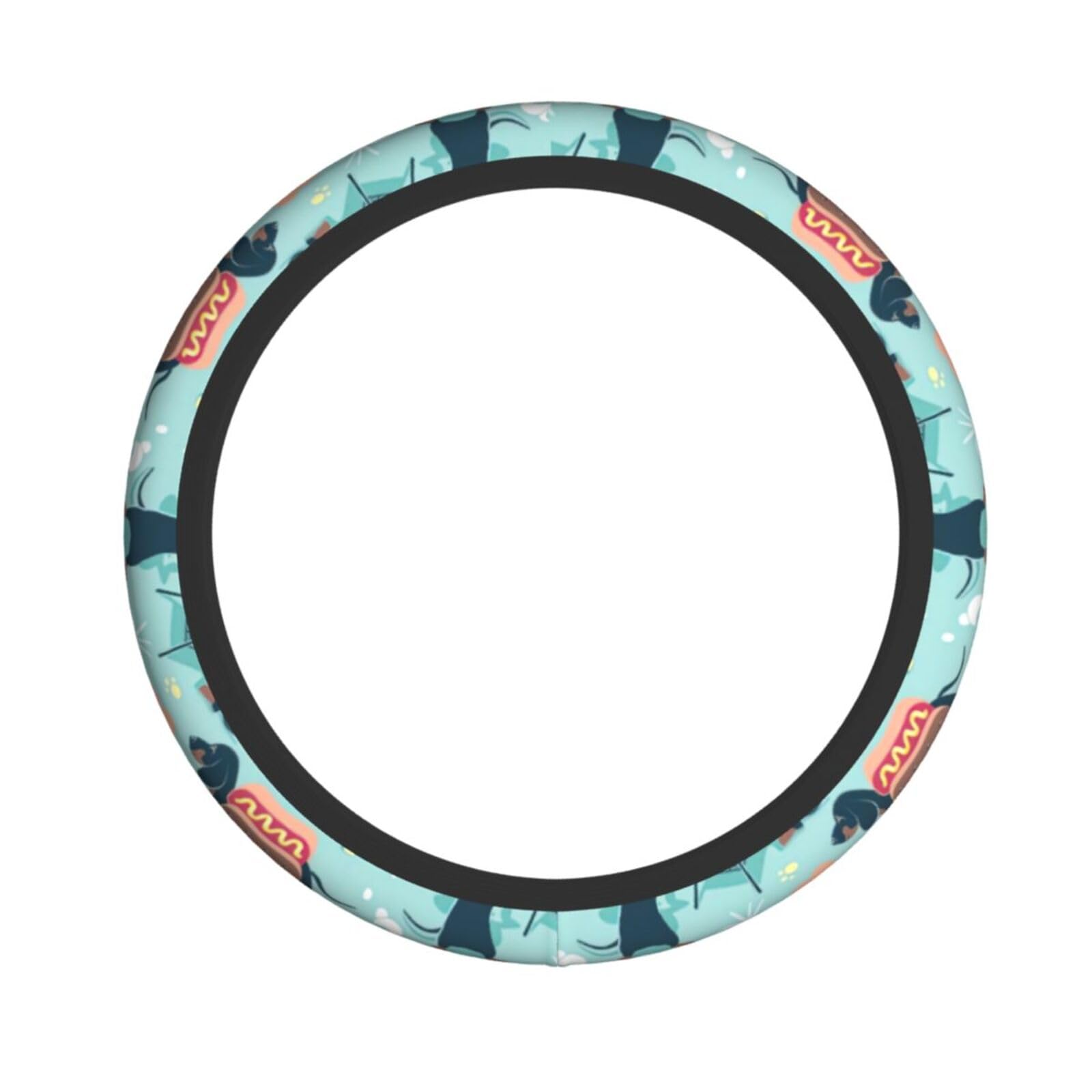 Hot Dogs und Limonade Print Elastic Stretch Lenkradbezug Lenkradzubehör Passend für Auto, LKW, SUV Hot Dogs und Limonade Print Elastic Stretch Lenkradbezug Lenkradzubehör Passend für Auto, LKW, SUV von XULLZH