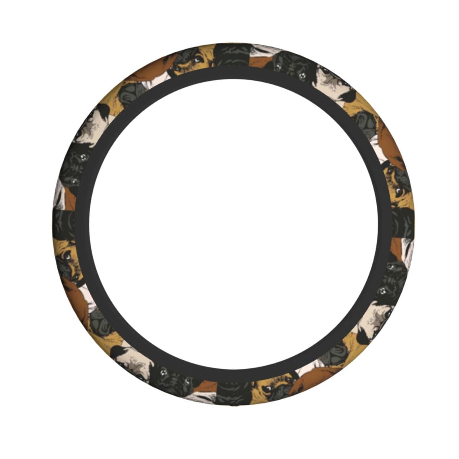 Imagen De Mops-Druck, elastische Stretch-Lenkradabdeckung, Lenkradzubehör, passend für Auto, LKW, SUV Imagen De Mops-Druck, elastische Stretch-Lenkradabdeckung, Lenkradzubehör, passend für Auto, LKW, SUV von XULLZH