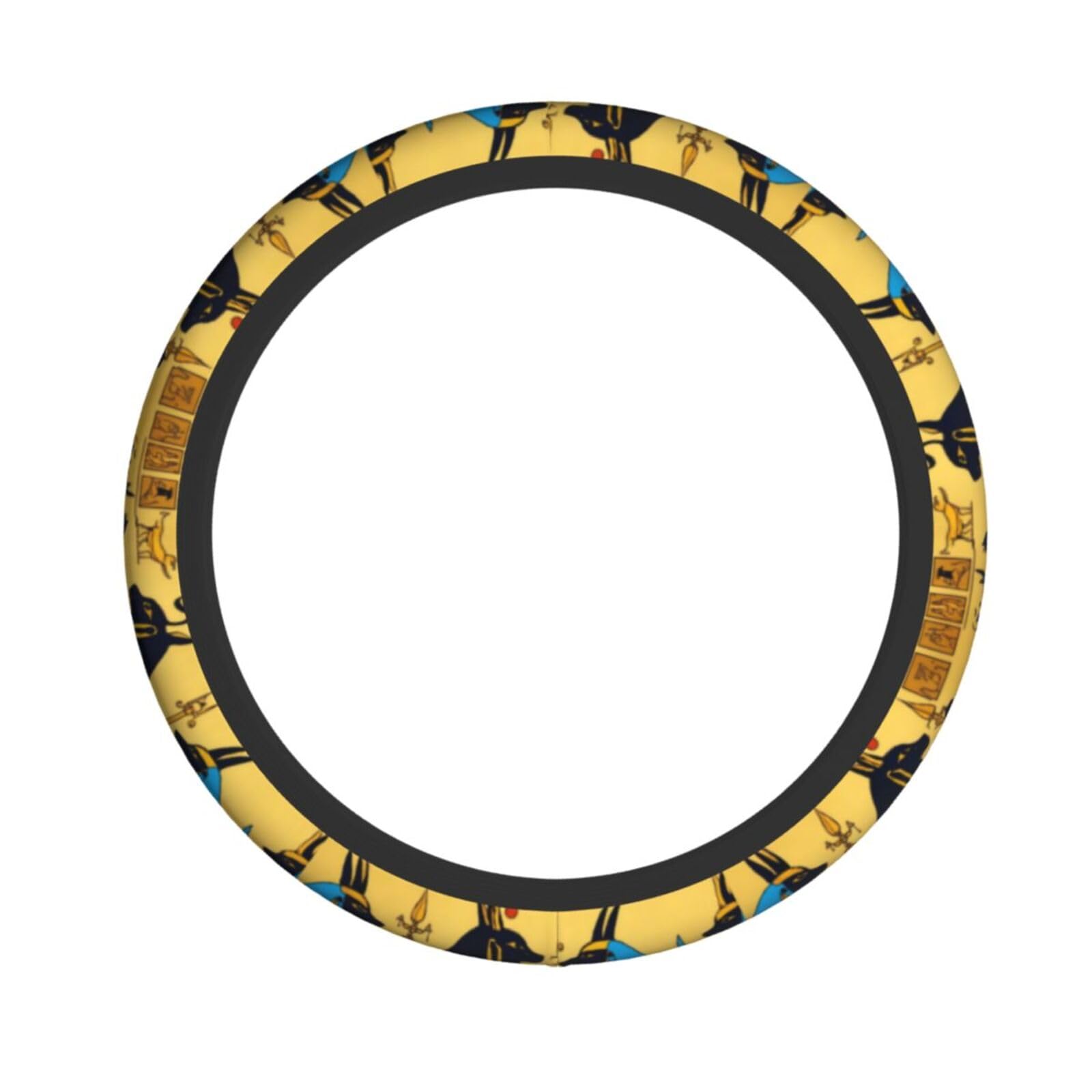 Lenkradbezug aus der antiken Ägypten-Serie, elastisch, elastisch, passend für Auto, LKW, SUV Lenkradbezug aus der antiken Ägypten-Serie, elastisch, elastisch, passend für Auto, LKW, SUV von XULLZH