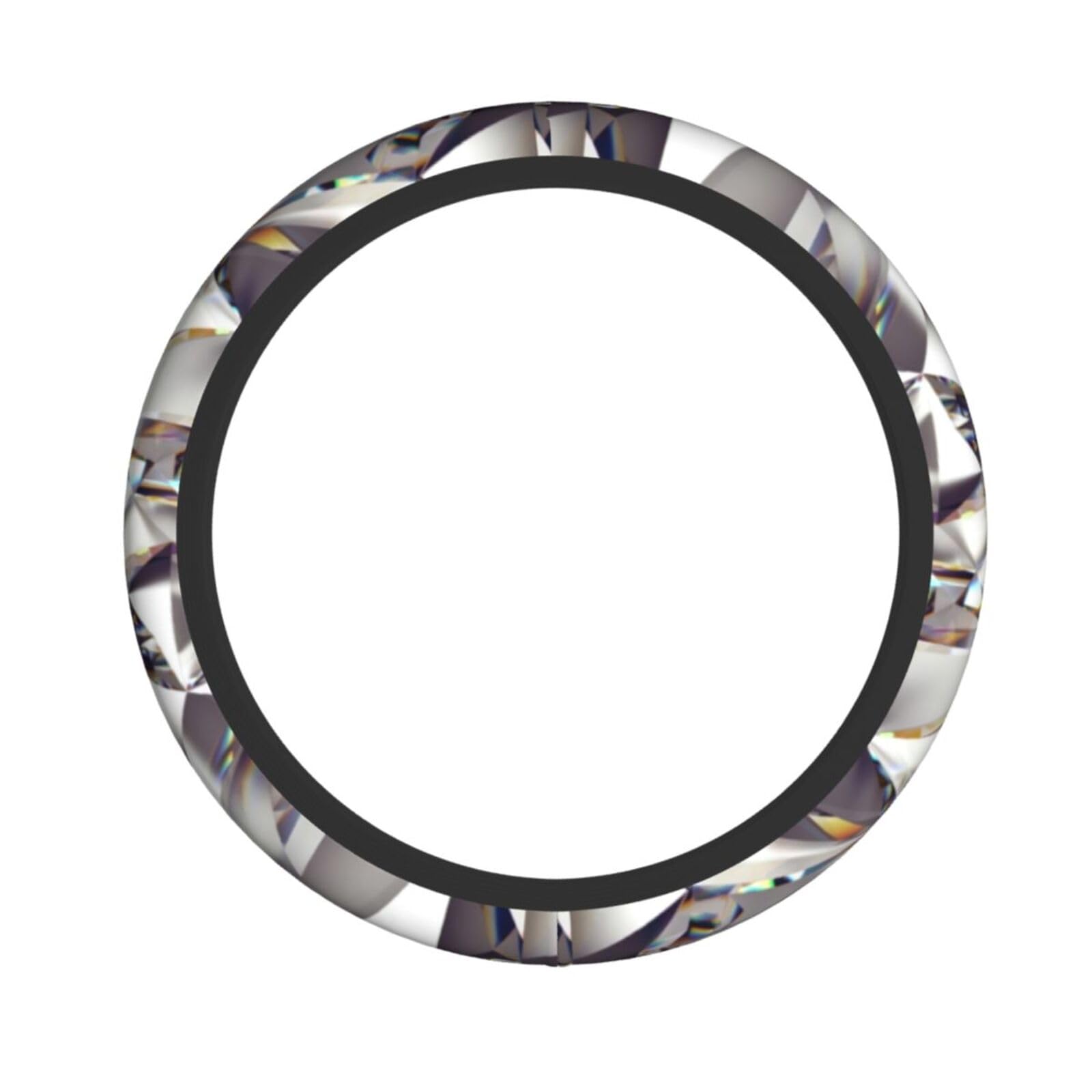 Lenkradbezug mit Glitzer, abstraktes Diamant-Kristallmuster, elastisch, dehnbar, Lenkradzubehör, passend für Auto, LKW, SUV Lenkradbezug mit Glitzer, abstraktes Diamant-Kristallmuster, elastisch, dehnbar, Lenkradzubehör, passend für Auto, LKW, SUV von XULLZH