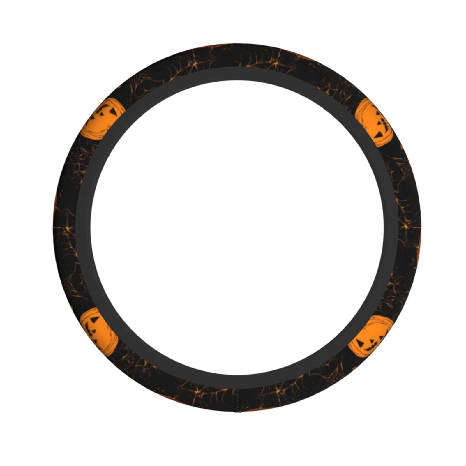 Lenkradbezug mit Halloween-Kürbis-Druck, elastisch, dehnbar, Lenkradzubehör, passend für Auto, LKW, SUV Lenkradbezug mit Halloween-Kürbis-Druck, elastisch, dehnbar, Lenkradzubehör, passend für Auto, LKW, SUV von XULLZH