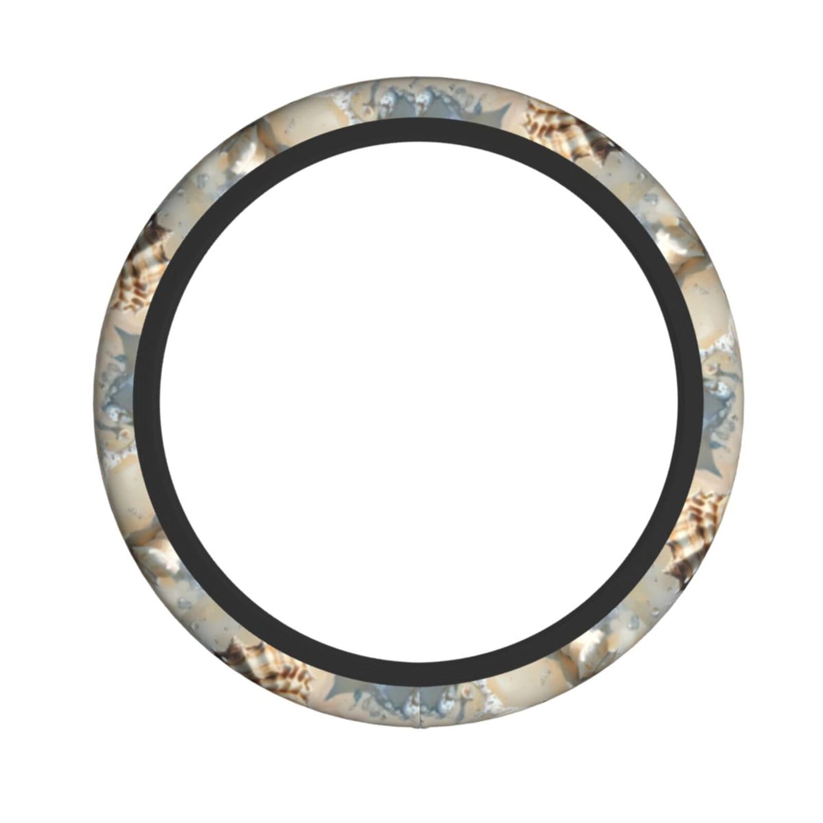 Lenkradbezug mit Muschelsanddruck, elastisch, dehnbar, Lenkradzubehör, passend für Auto, LKW, SUV Lenkradbezug mit Muschelsanddruck, elastisch, dehnbar, Lenkradzubehör, passend für Auto, LKW, SUV von XULLZH