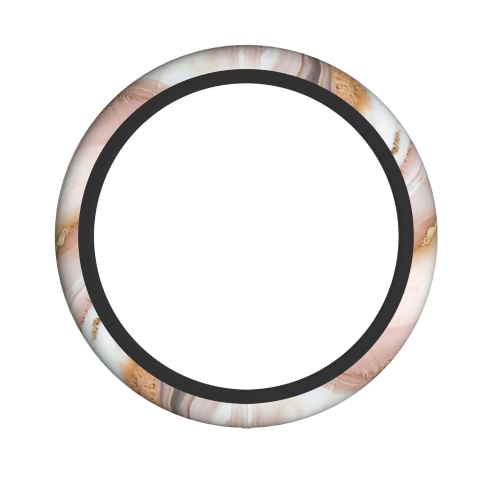 Lenkradbezug mit Roségold-Marmor-Druck, elastisch, dehnbar, Lenkradzubehör, passend für Auto, LKW, SUV Lenkradbezug mit Roségold-Marmor-Druck, elastisch, dehnbar, Lenkradzubehör, passend für Auto, LKW, SUV von XULLZH