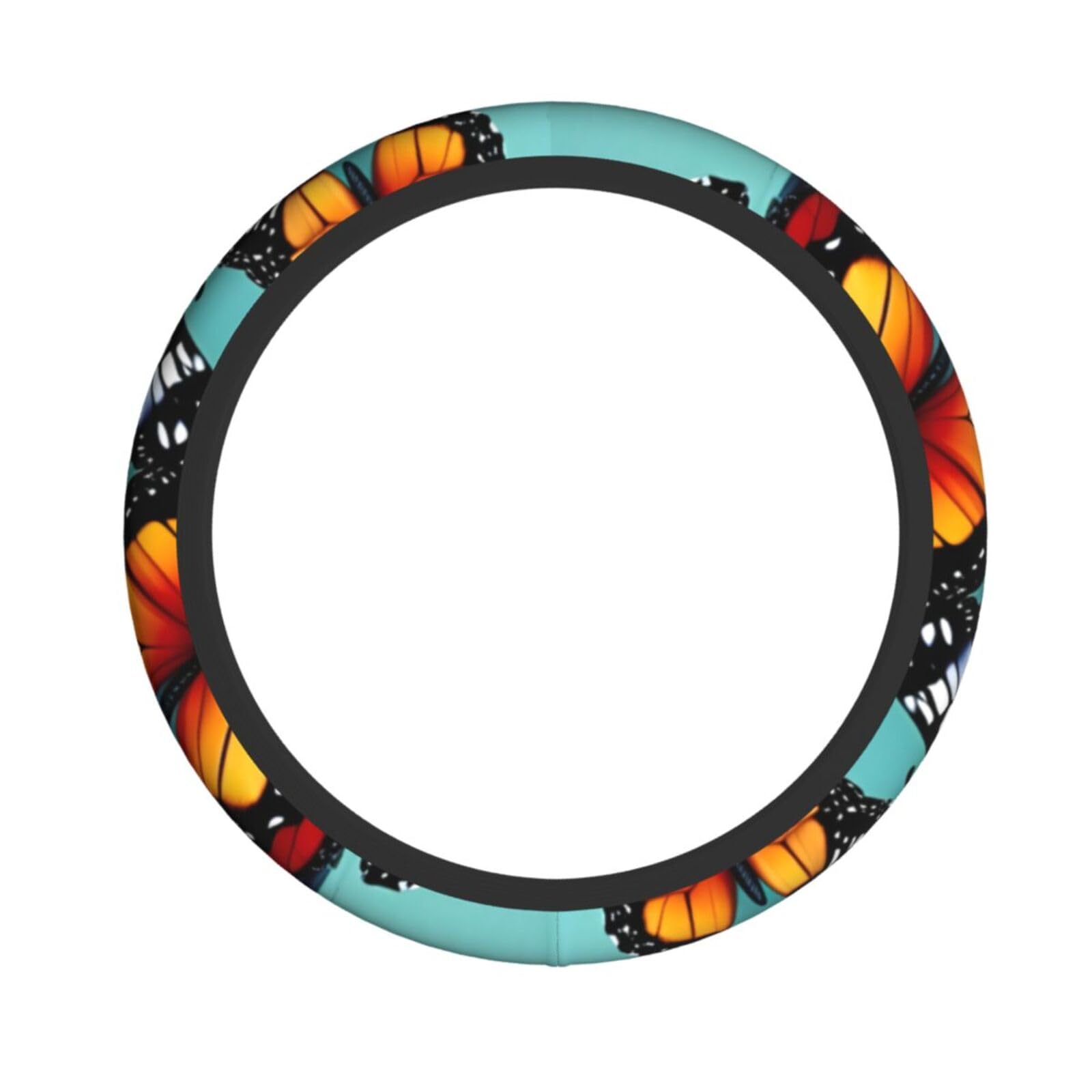 Lenkradbezug mit Schmetterlings- und Cello-Druck, elastisch, dehnbar, Lenkradzubehör, passend für Auto, LKW, SUV Lenkradbezug mit Schmetterlings- und Cello-Druck, elastisch, dehnbar, Lenkradzubehör, passend für Auto, LKW, SUV von XULLZH