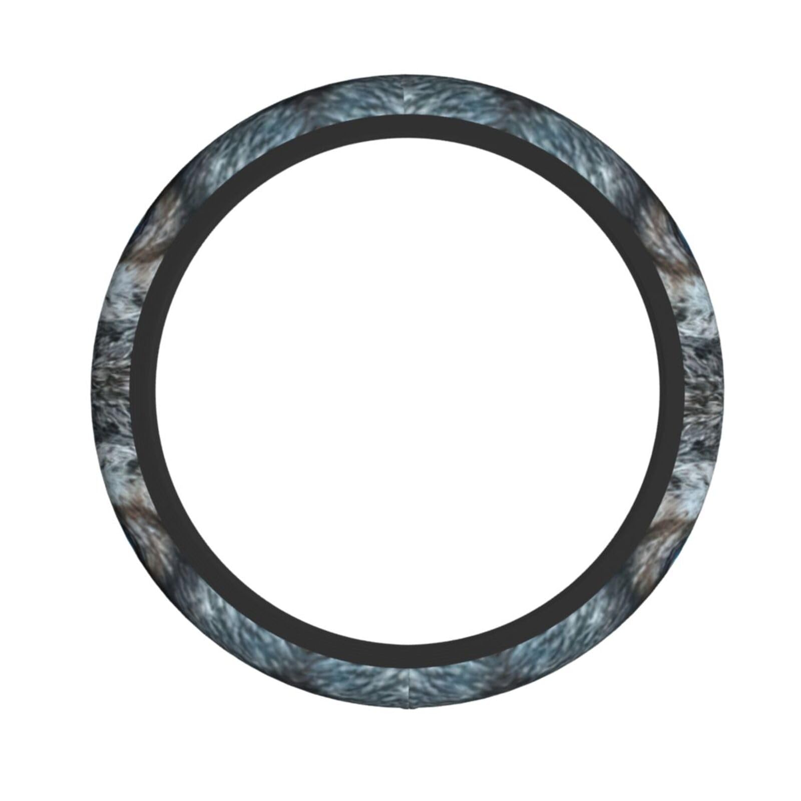 Lenkradbezug mit blauen Augen, Wolf-Druck, elastisch, für Auto, LKW, SUV Lenkradbezug mit blauen Augen, Wolf-Druck, elastisch, für Auto, LKW, SUV von XULLZH