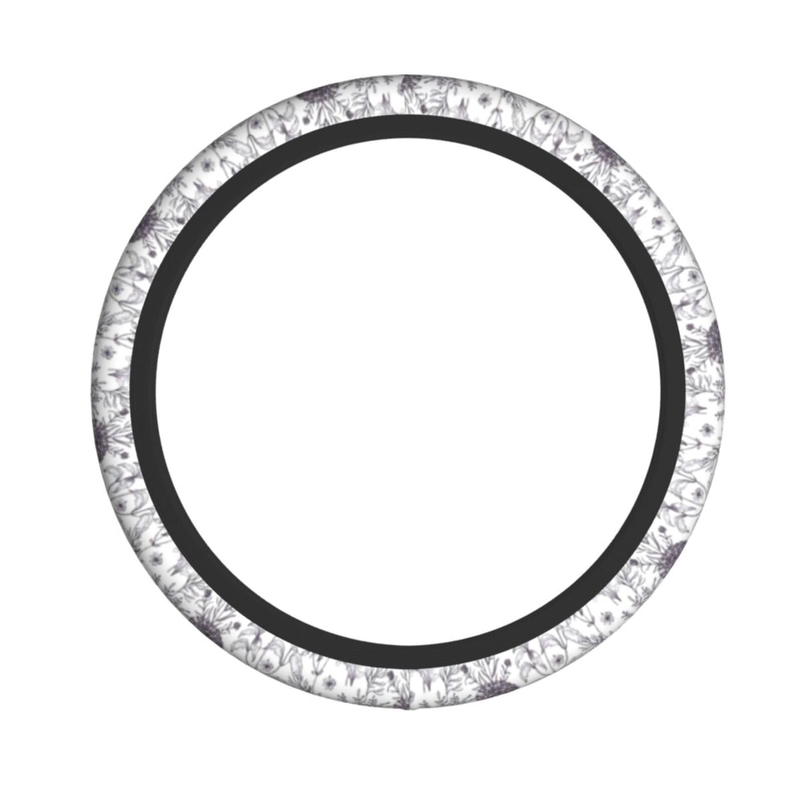 Lenkradbezug mit blühenden Kräutern und Kräuterpflanzen, elastisch, dehnbar, Lenkradzubehör, passend für Auto, LKW, SUV Lenkradbezug mit blühenden Kräutern und Kräuterpflanzen, elastisch, dehnbar, Lenkradzubehör, passend für Auto, LKW, SUV von XULLZH
