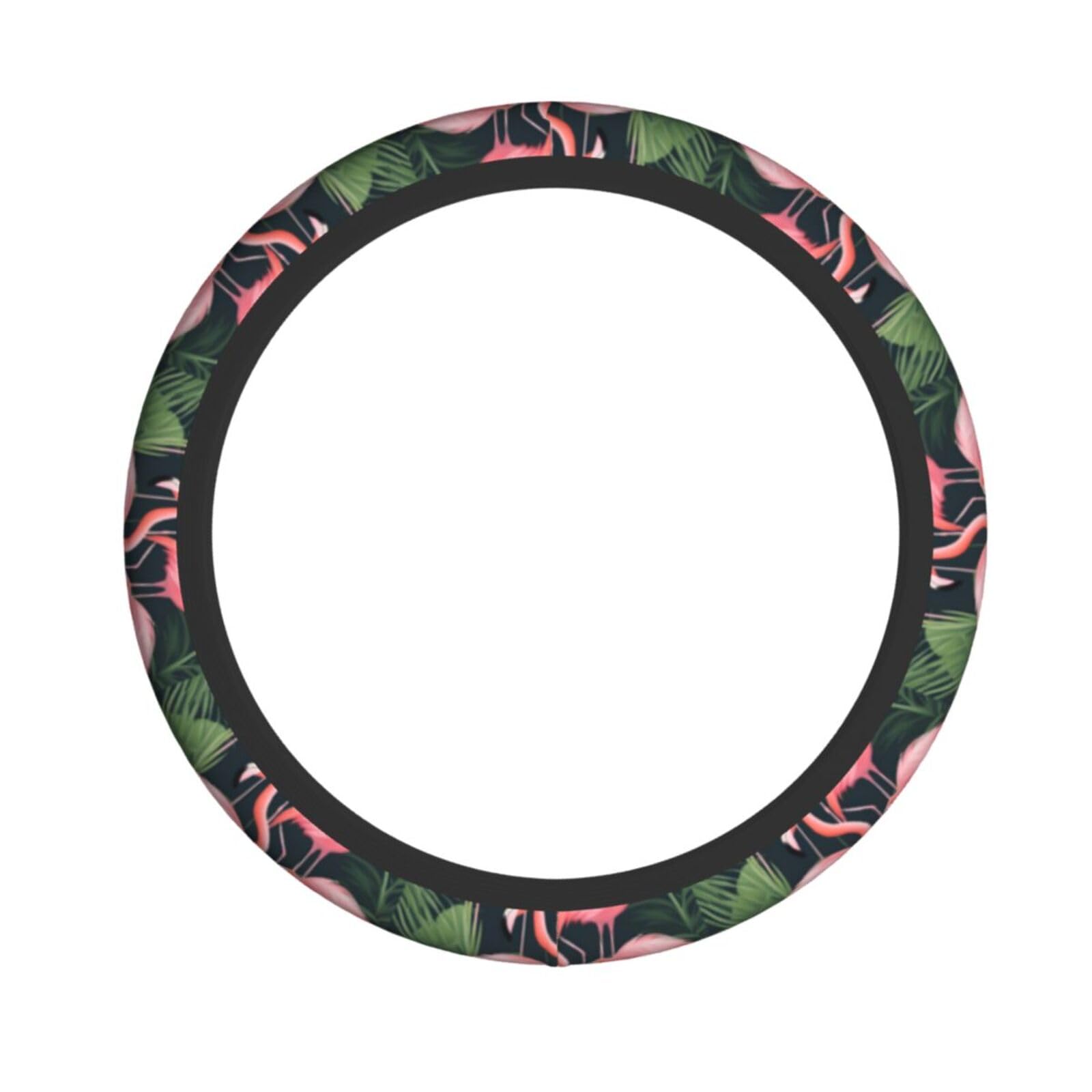 Lenkradbezug mit rotem Flamingo-Sukkulenten-Druck, elastisch, dehnbar, Lenkradzubehör, passend für Auto, LKW, SUV Lenkradbezug mit rotem Flamingo-Sukkulenten-Druck, elastisch, dehnbar, Lenkradzubehör, passend für Auto, LKW, SUV von XULLZH