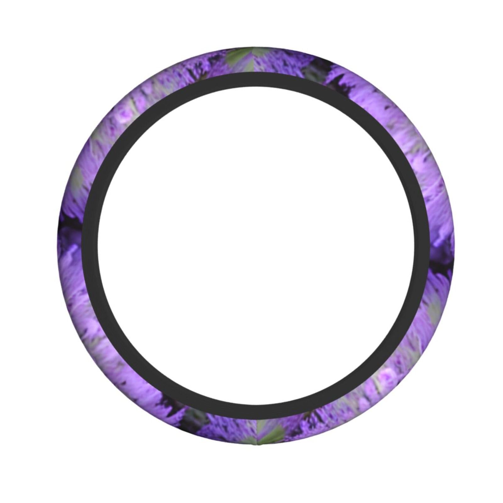 Romantischer Lavendel-Druck, elastischer Stretch-Lenkradbezug, Lenkradzubehör, passend für Auto, LKW, SUV Romantischer Lavendel-Druck, elastischer Stretch-Lenkradbezug, Lenkradzubehör, passend für Auto, LKW, SUV von XULLZH