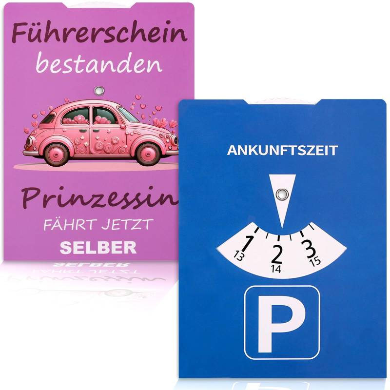 XUWAIDSGN 10 Parkscheibe Pink 11x15cm Parking Disc Parkscheibe Pappe Scheibe Parkuhr Auto Parkscheibe Rosa Prinzessin Parkscheibe Für Parken Park Volljährige Fahrer Geschenk Frauen Parkplatz Parkuhr von XUWAIDSGN