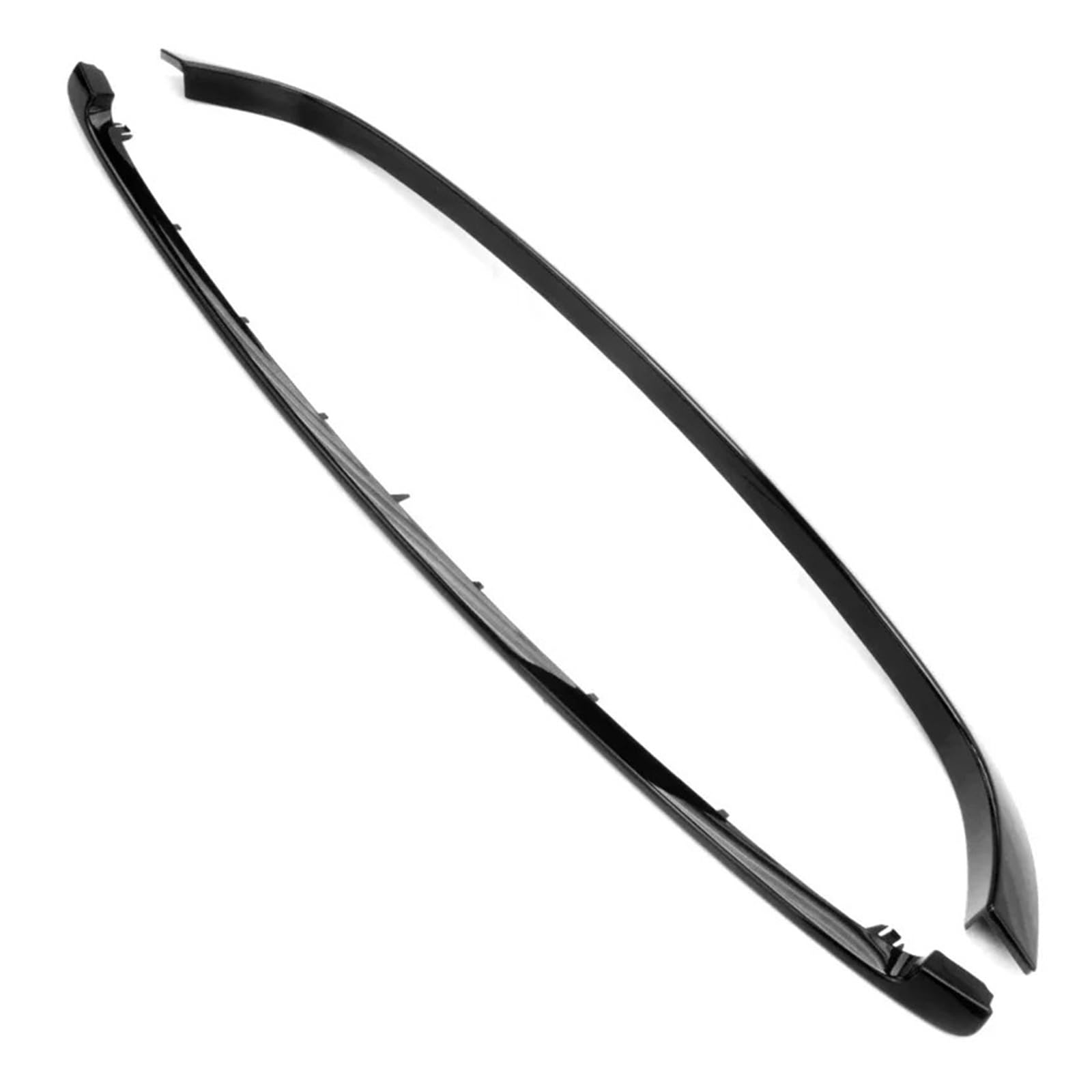 Shuogoufeng Store 2-teiliges Zierleisten-Set for die vordere Stoßstange, oben und unten, kompatibel mit MINI R55 R56 R57 R58 R59 (51132751040,51117209904)(Black) von XUWPKCLC