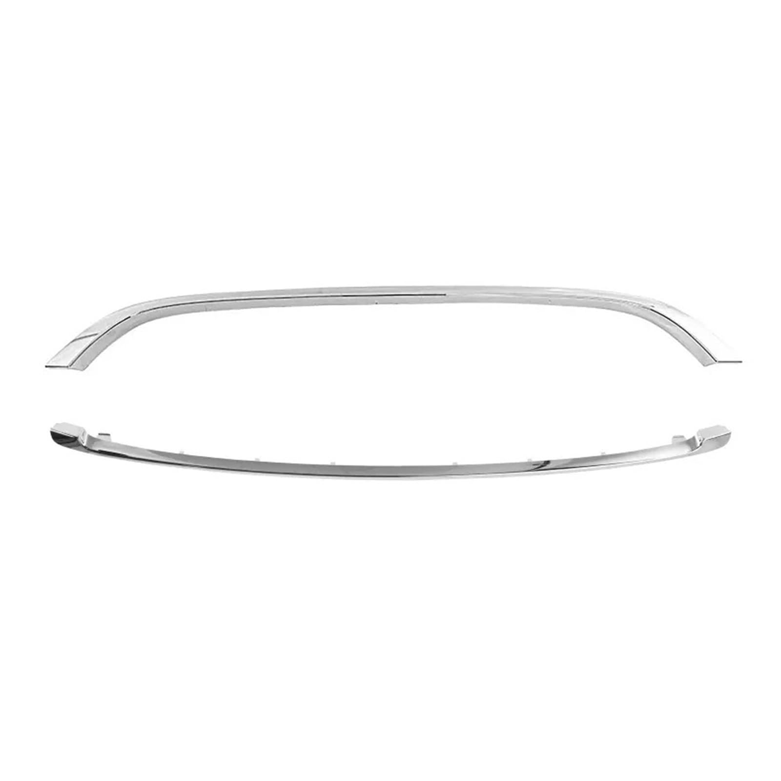 Shuogoufeng Store 2-teiliges Zierleisten-Set for die vordere Stoßstange, oben und unten, kompatibel mit MINI R55 R56 R57 R58 R59 (51132751040,51117209904)(Chrome) von XUWPKCLC