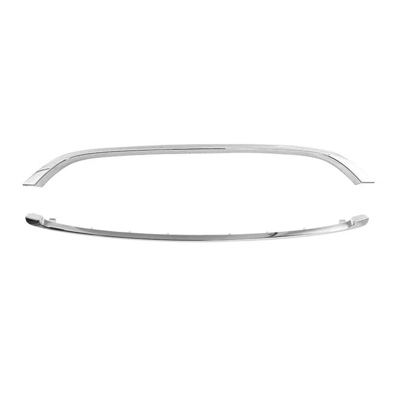Shuogoufeng Store 2-teiliges Zierleisten-Set for die vordere Stoßstange, oben und unten, kompatibel mit MINI R55 R56 R57 R58 R59 (51132751040,51117209904)(Chrome) von XUWPKCLC