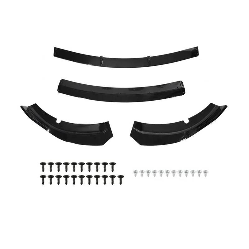 Shuogoufeng Store 4-teiliger Auto-Frontstoßstangenlippendiffusor-Spoiler-BodyKit-Splitter, kompatibel mit Ladegerät, kompatibel mit SRT 2015–2020, Frontschaufel-Rockbrett-Zubehör(Glossy Black) von XUWPKCLC