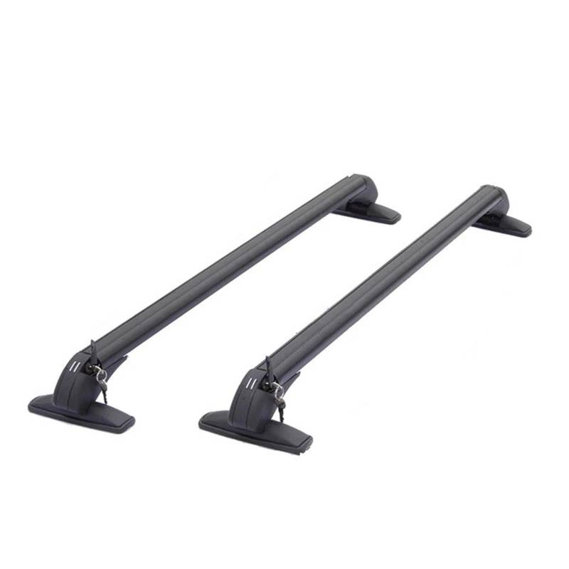 Dachgepäckträger 1 Paar Universal Fahrzeug Auto Dach Rack Schiene Bar Schwarz Aluminium Gepäck Träger Mit Schloss Auto Rack Dachgepäckträger Querträge(2pcs 100cm) von XVGUOYAN