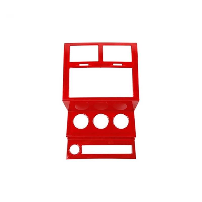 Interieur Zubehör Für Dodge Für Nitro 2007-2012 Auto Zentrale Steuerung Panel Dekoration Abdeckung Trim Aufkleber Auto Innen Interieur Dekor Zierleiste (Farbe : Red) von XVGUOYAN