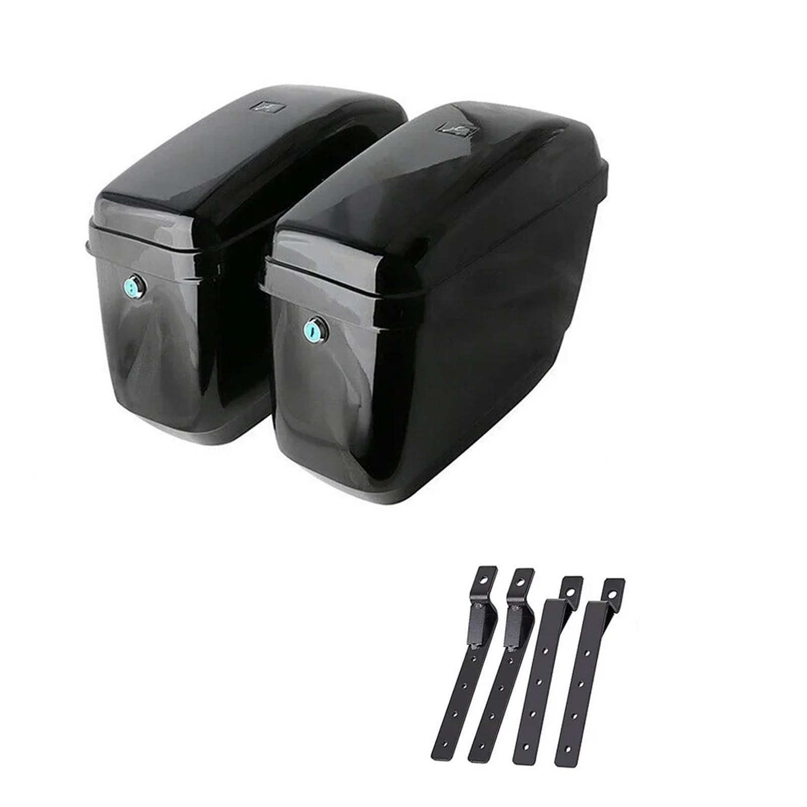 Motorradtasche Gepäcktaschen Für Dyna V-Rod Für Suzuki Boulevard C50 Für Kawasaki Für Vulcan 500 900 Für Virgo 1100 Kofferraumtaschen Motorrad-Hartschalensatteltaschen Motorrad Hecktasche(30L) von XVGUOYAN