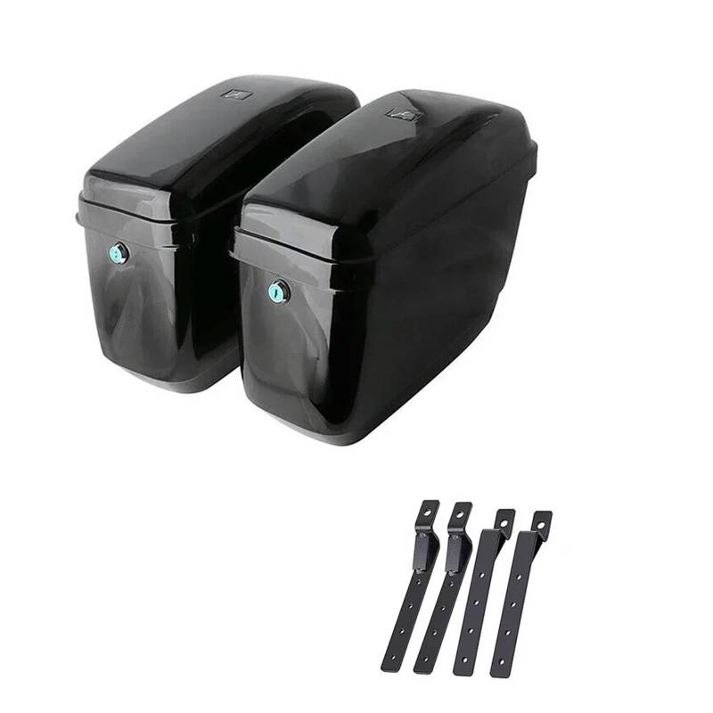 Motorradtasche Gepäcktaschen Für Dyna V-Rod Für Suzuki Boulevard C50 Für Kawasaki Für Vulcan 500 900 Für Virgo 1100 Kofferraumtaschen Motorrad-Hartschalensatteltaschen Motorrad Hecktasche(30L) von XVGUOYAN