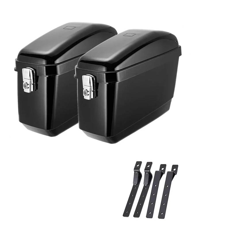 Motorradtasche Gepäcktaschen Für Dyna V-Rod Für Suzuki Boulevard C50 Für Kawasaki Für Vulcan 500 900 Für Virgo 1100 Kofferraumtaschen Motorrad-Hartschalensatteltaschen Motorrad Hecktasche(30L Upgraded von XVGUOYAN