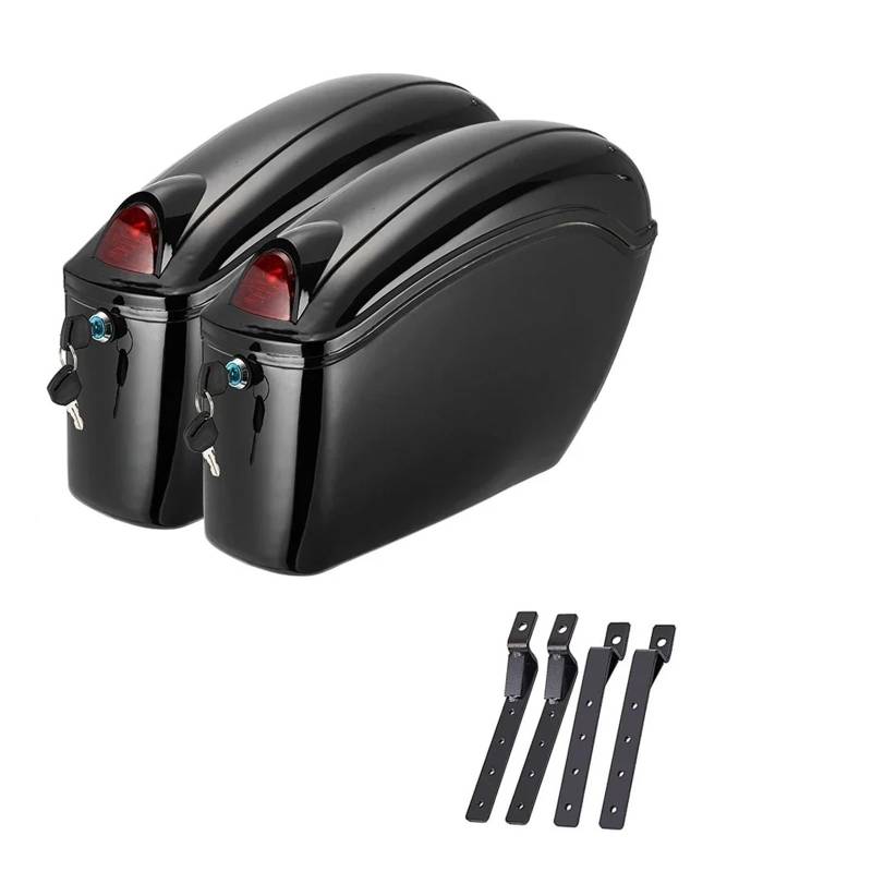 Motorradtasche Gepäcktaschen Für Dyna V-Rod Für Suzuki Boulevard C50 Für Kawasaki Für Vulcan 500 900 Für Virgo 1100 Kofferraumtaschen Motorrad-Hartschalensatteltaschen Motorrad Hecktasche(Lock 26L) von XVGUOYAN