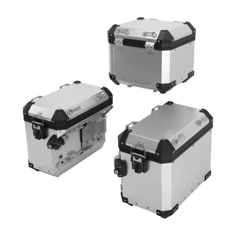 Motorradtasche Gepäcktaschen Für R1200GS Abenteuer 2013-2018 R1250GS 2019-2024 F850 GS F850GS 2017-2022 F900GS 2023-2025 Pannier Gepäck Stamm Sattel Tasche Box Set Motorrad Hecktasche(Silber) von XVGUOYAN