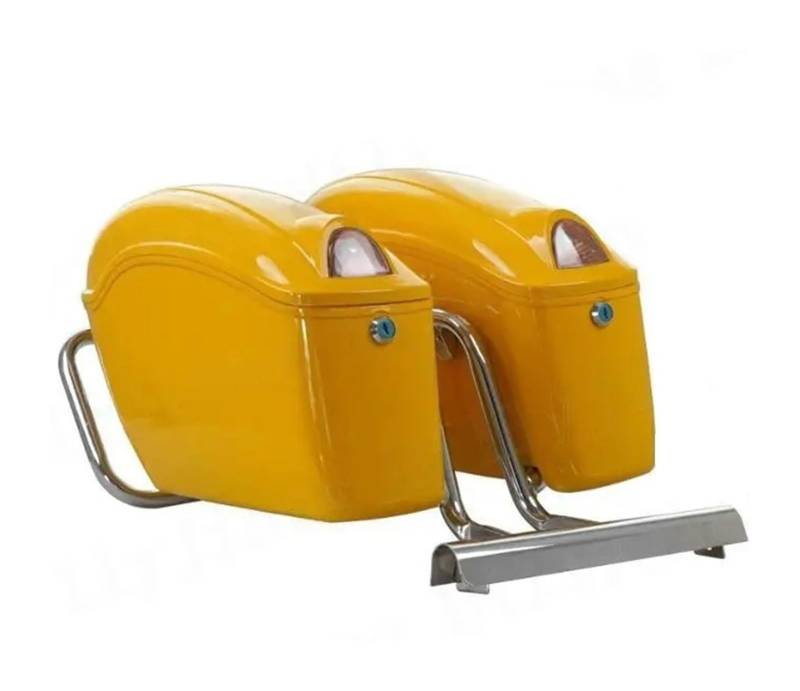 Motorradtasche Gepäcktaschen Für Shadow Spirit Sabre Aero ACE Steed VLX 400 600 1100 DLX VTX1300 1800 Motorrad Harte Satteltasche Trunk Bag Seitenbox Motorrad Hecktasche(Gelb) von XVGUOYAN