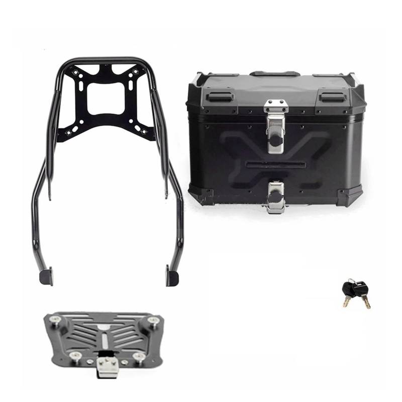 Motorradtasche Gepäcktaschen Für Softail Street Bob FXBB FXBBS FXST 2018 2019 2020 2021 2022 2023 45L Aluminium Seitenkofferraum Hinten Satteltaschen Gepäckbox W Innenhalterung Motorrad Hecktasche(Bla von XVGUOYAN