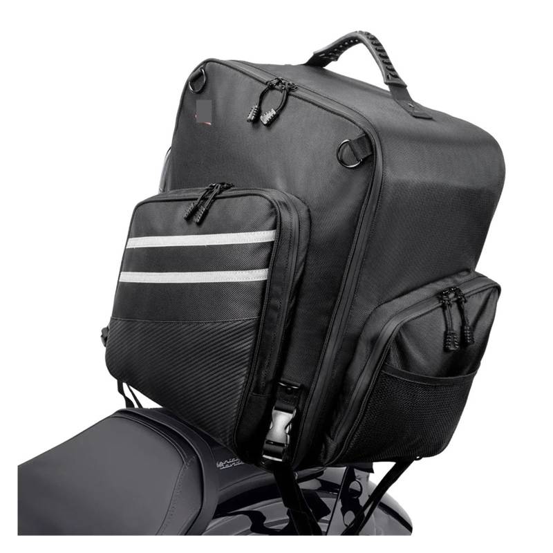 Motorradtasche Gepäcktaschen Motorrad-Hecktaschen 40 L Universelle Reisegepäckaufbewahrung Rücksitztaschen Für Touren Sissybar-Tasche Motorradhelm-Rucksack Motorrad Hecktasche von XVGUOYAN