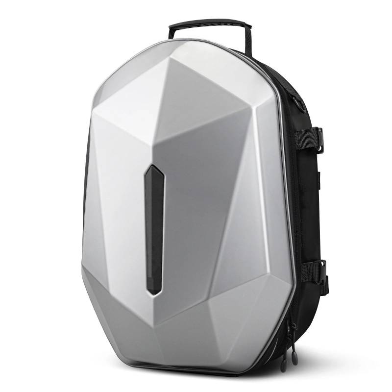 Motorradtasche Gepäcktaschen Motorradhelmtasche Für Motorradfahrer Ausflug Herren Erwachsene Rucksack Wasserdicht Radfahren Dualsport Motorrad Hinten Top-Box 26 L/38 L Motorrad Hecktasche(Grau) von XVGUOYAN