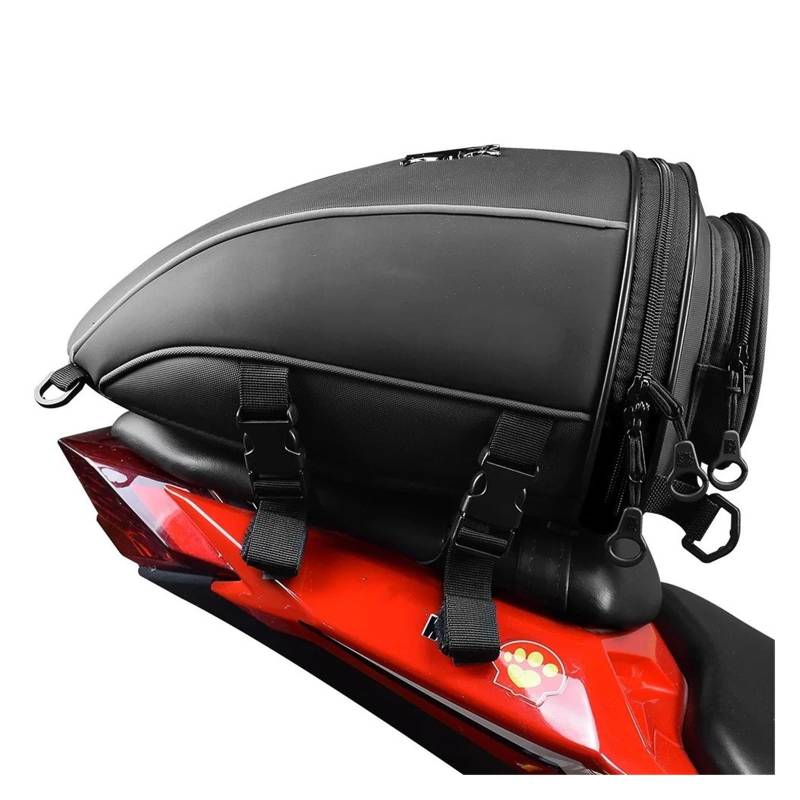 Motorradtasche Gepäcktaschen Multifunktions-Motorrad-Rücksitztasche wasserdichte Motorrad-Hecktasche, Große Kapazität Motocross-Fahrer-Umhängetasche Mit Regenschutz Motorrad Hecktasche(Schwarz) von XVGUOYAN