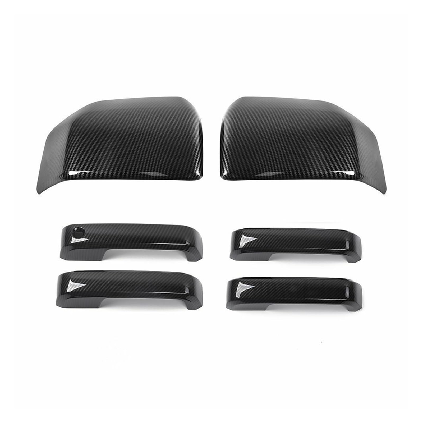 Spiegelkappen Für Ford Für F150 2015-2020 Für Raptor Rückspiegel + Türgriff Abdeckung Flügel Kappe Auto Rückansicht Fall Trim Rückspiegelkappe(Carbon) von XVGUOYAN