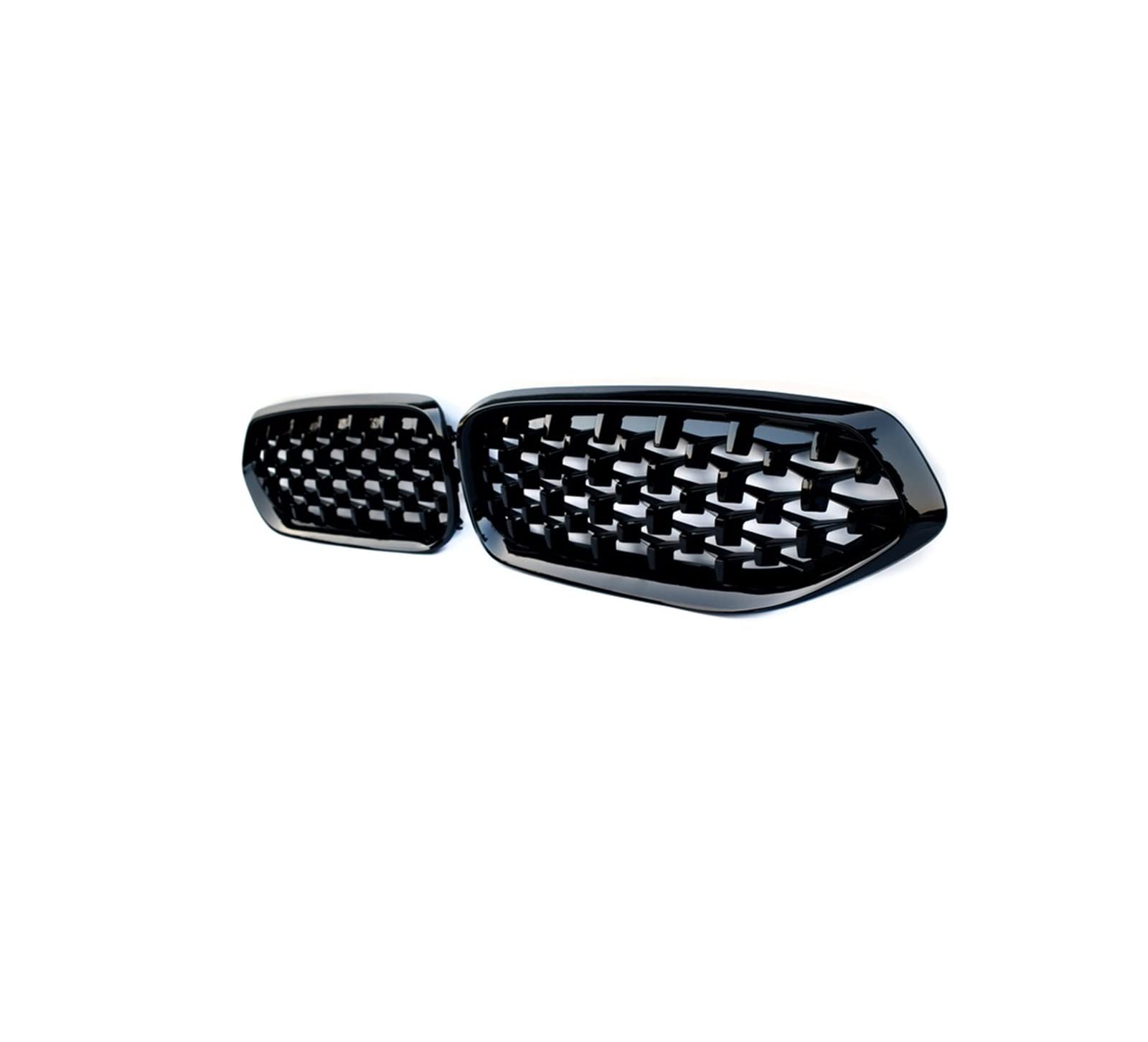 1 Paar Ersatz-Frontstoßstangen-Diamantengrill, Hochglanzschwarz, Nierengrill, kompatibel mit BMW Z4 2019–2024, G29 Roadster M40i SDrive 25i(Diamonds) von XWBTRQLK