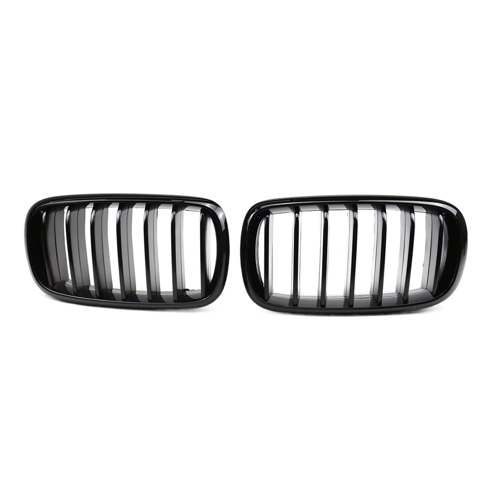 1 Paar glänzend schwarze Nierengitter für die vordere Stoßstange, einzelne Lamellen, kompatibel mit BMW F15 F16 X5 X6 F85 F86 X5M X6M 2014–2018, Renngitter von XWBTRQLK