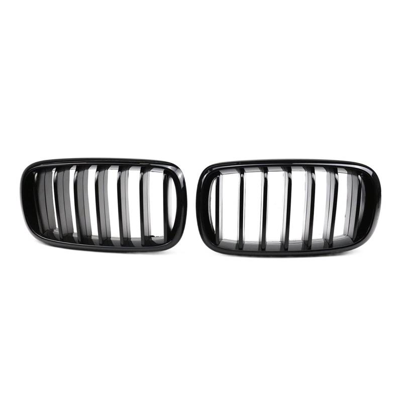 1 Paar glänzend schwarze Nierengitter für die vordere Stoßstange, einzelne Lamellen, kompatibel mit BMW F15 F16 X5 X6 F85 F86 X5M X6M 2014–2018, Renngitter von XWBTRQLK
