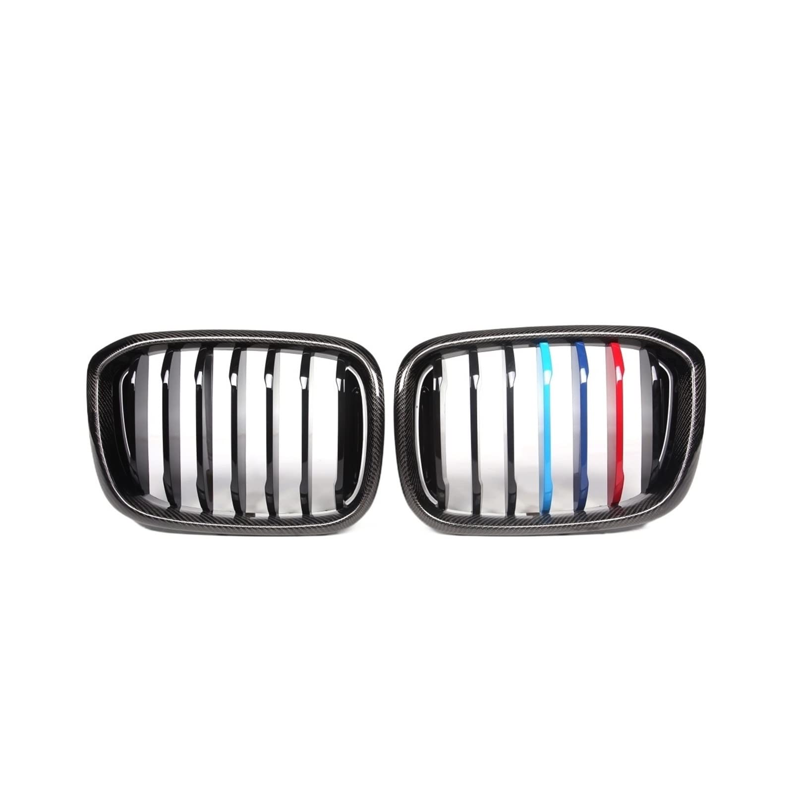 2 Pecies Echt Carbon + ABS Front Nierengrill Kompatibel Für BMW X3 X4 G01 G02 G08 Racing Grille XDrive20i XDrive30i 2018-2021 Auto Styling(1-slat carbon tri) von XWBTRQLK