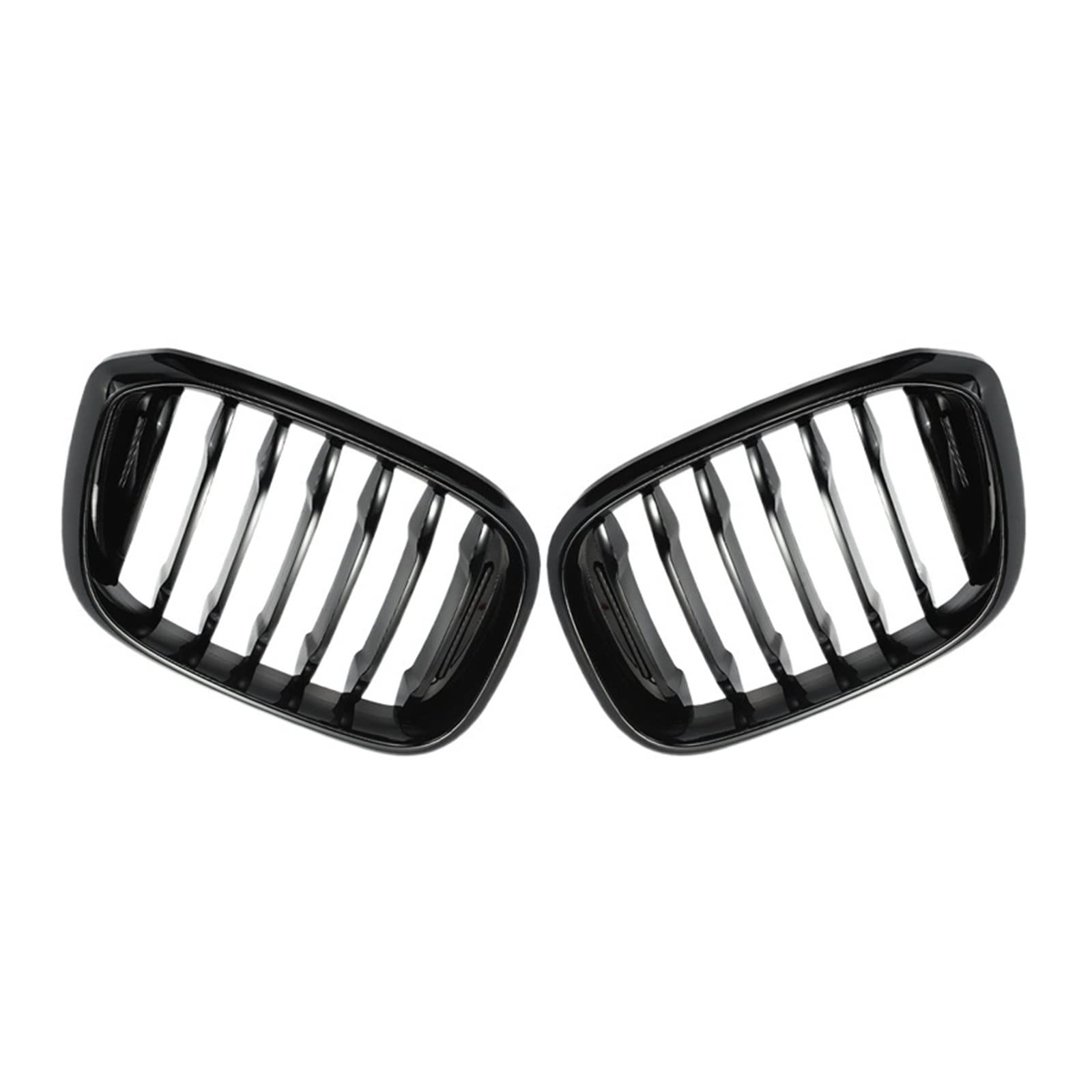 2 Stück Auto Front Hood Nierengrill Grill Mesh Glänzend Schwarz Racing Grills Kompatibel für BMW X3 G01 X4 G02 2018 2019 2020(Glossy Black 1 Slat) von XWBTRQLK