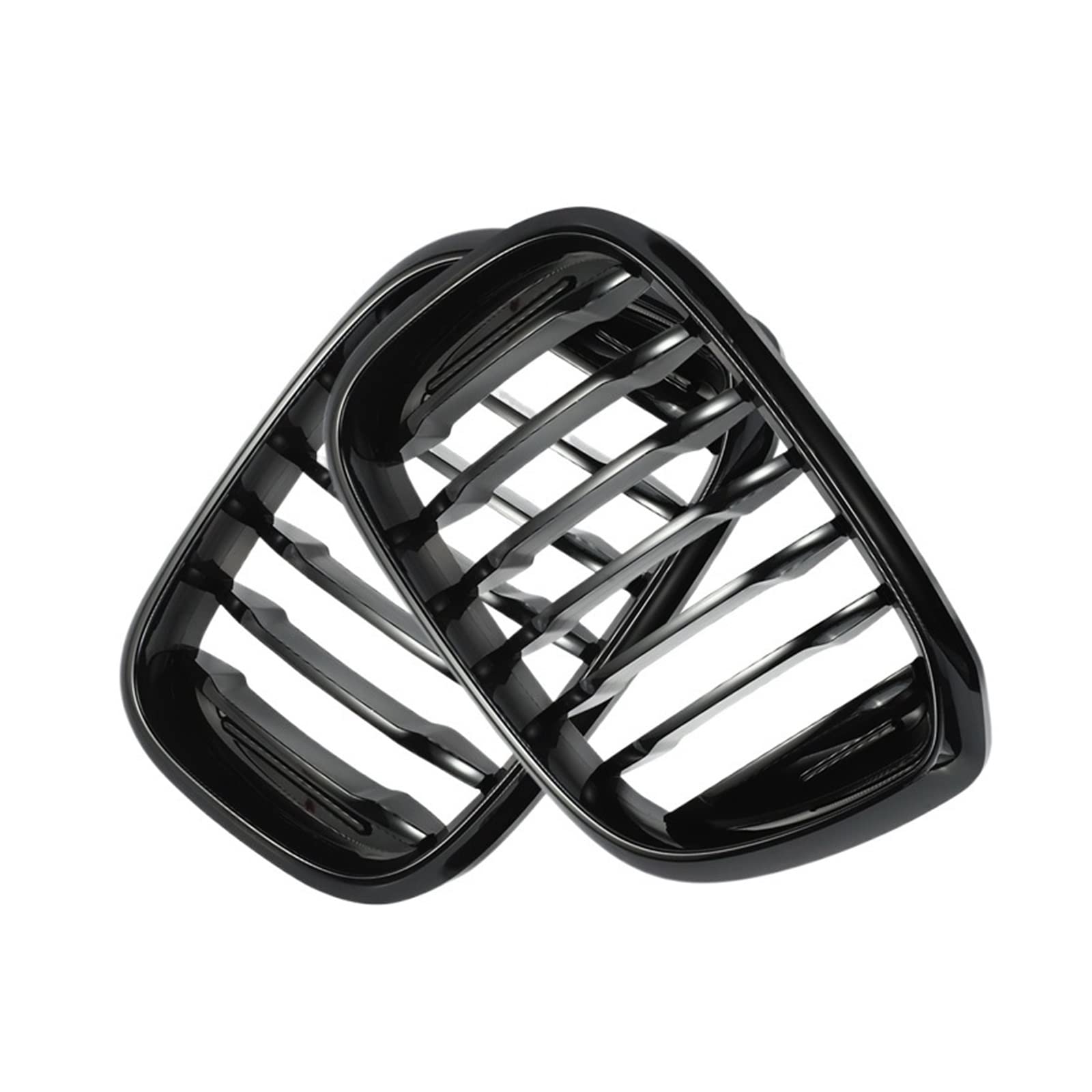2 Stück Auto Front Hood Nierengrill Grill Mesh Glänzend Schwarz Racing Grills Kompatibel für BMW X3 G01 X4 G02 2018 2019 2020(Glossy Black 2 Slat) von XWBTRQLK