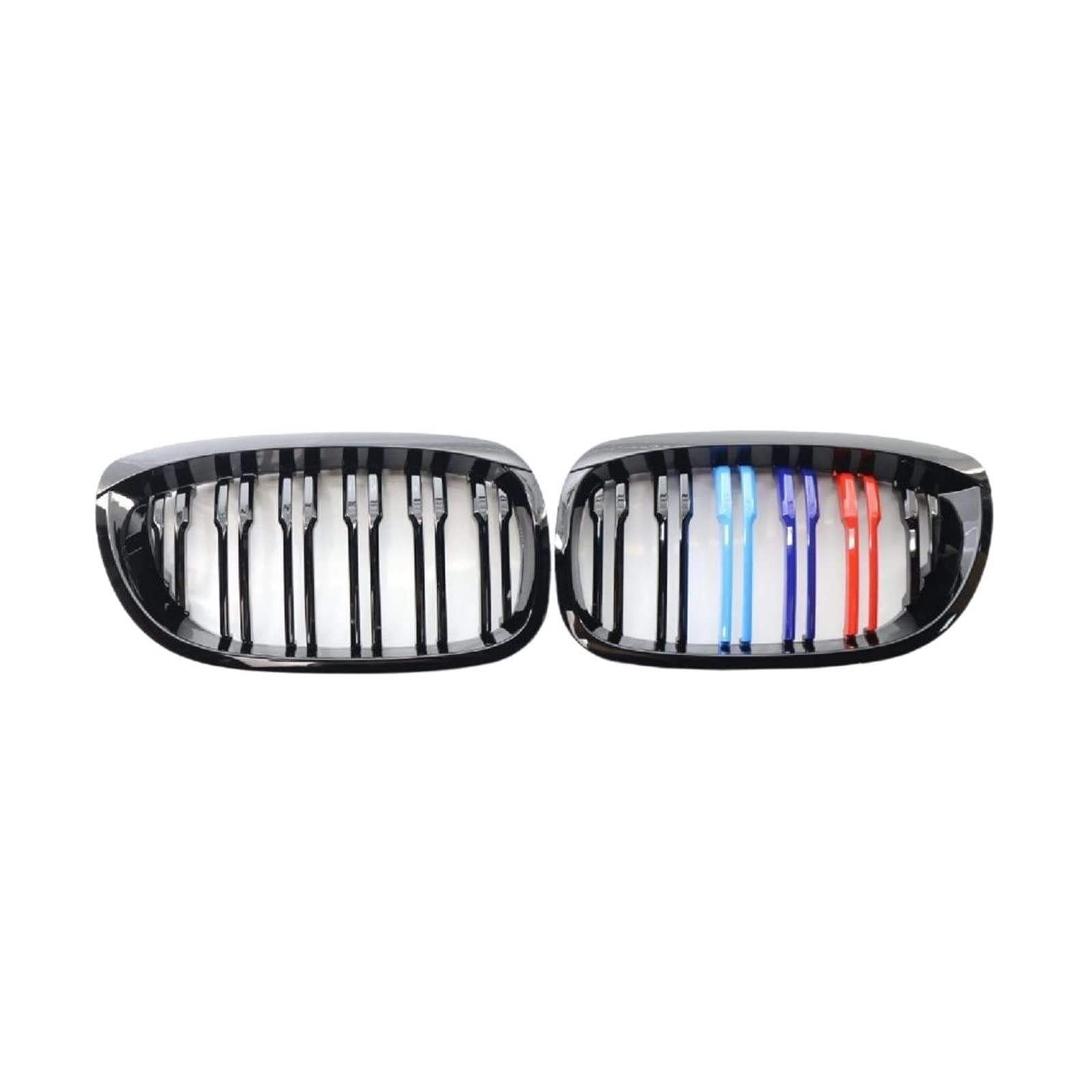 2 Stück Kühlergrill mit Doppellamellen, brillantschwarz, Stoßstangen-Nierengrill, 51137064318, 51137064317, kompatibel mit BMW 3er-Serie E46, 2-türig, 03–05, MStyle 2 Stück Kühlergrill mit Doppellamellen, brillantschwarz, Stoßstangen-Nierengrill, 51137064318, 51137064317, kompatibel mit BMW 3er-Serie E46, 2-türig, 03–05, MStyle von XWBTRQLK