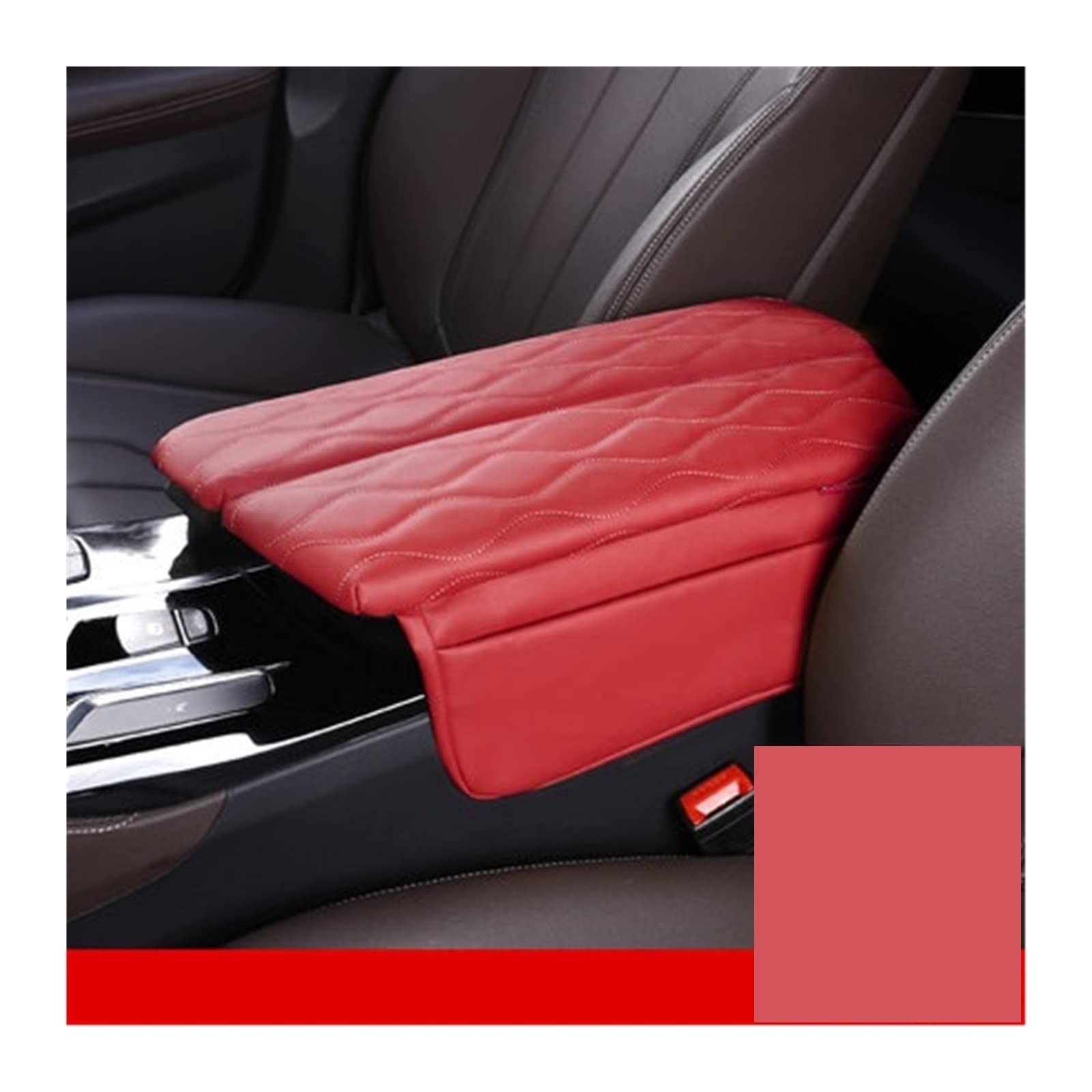 2 Stück kompatibel for BMW G30 G38 6GT G32 2018–2022 5Series Auto Armlehnenbezug Pad Leder Schwarz Auto Armlehnenmatte Aufbewahrungsbox Kissen LHD(First layer cowhide-03) von XWBTRQLK