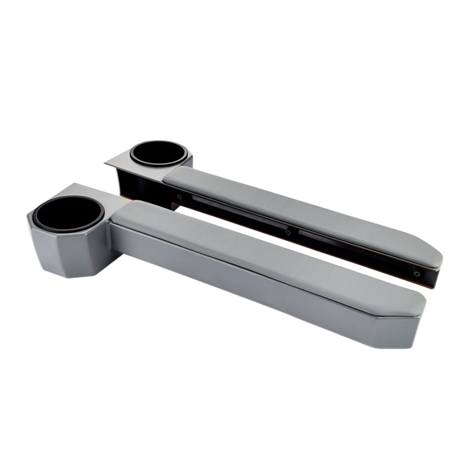 2Pcs LC76 Tür Armlehne Tasse Halter Lagerung Box Kompatibel for Toyota Land Cruiser 70 Serie LC70 LC78 LC79 Leder & ABS Halterung(Gray) von XWBTRQLK
