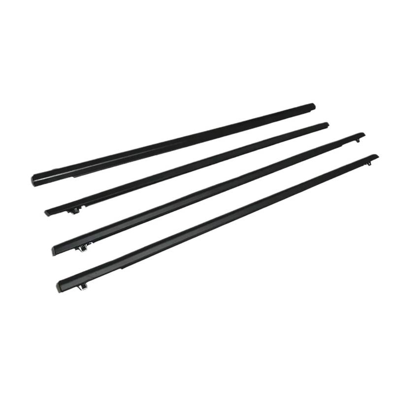 4-teiliges äußeres Fensterdichtungsprofil, kompatibel mit Honda Fit 2009–2014, Seitentürfenster, Glas, Gummigürtel, Formteil, Dichtungsschutz von XWBTRQLK