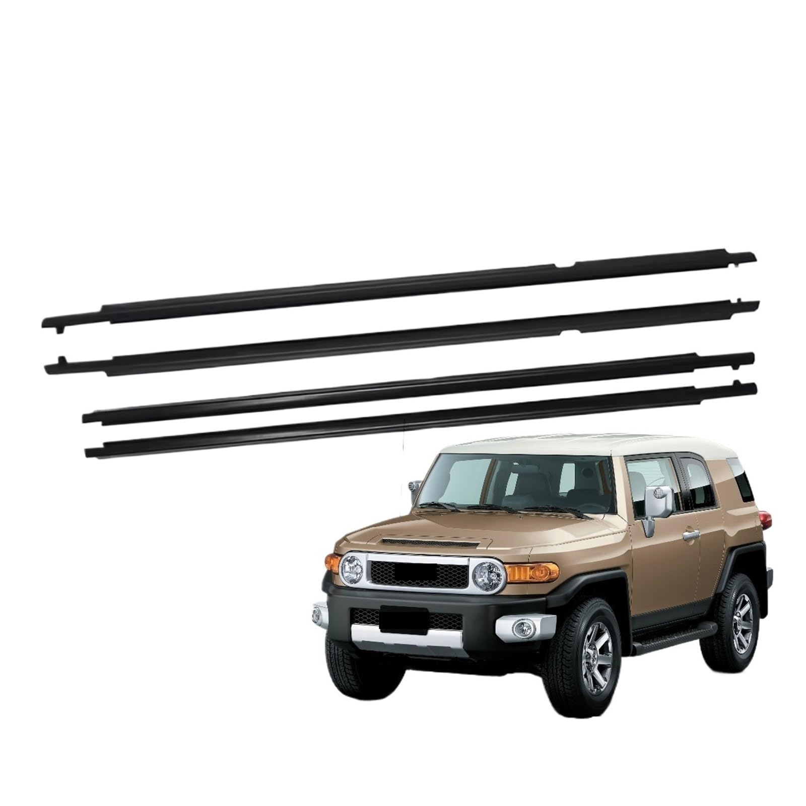 4Pcs Wasserdichte Druck Streifen Dichtung Streifen Fenster Weathers Kompatibel Für FJ Cruiser 2007-2014 68161-35073 von XWBTRQLK