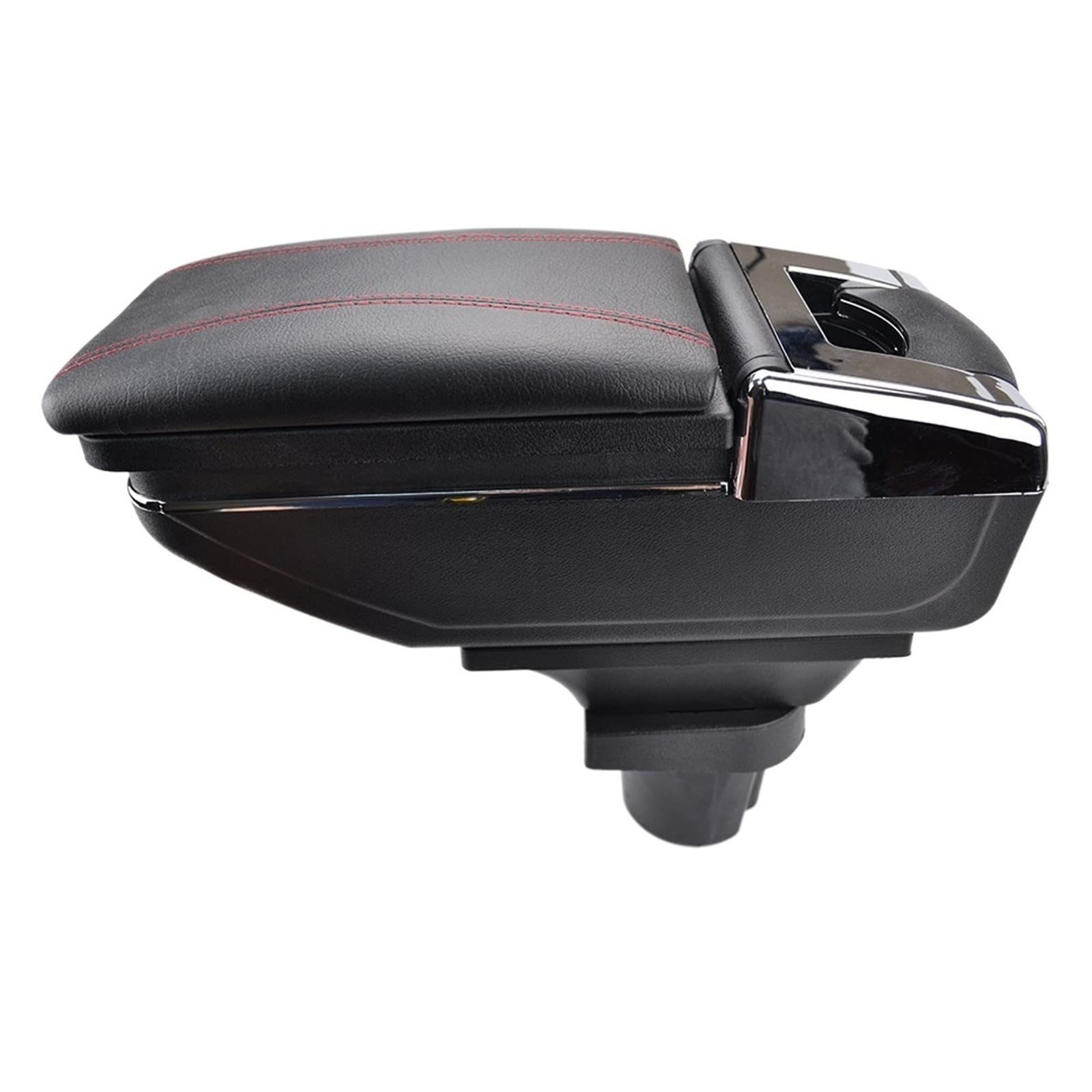 Armlehne Armlehne drehbar kompatibel for Toyota Yaris Vitz Schrägheck 2006–2011, Mittelkonsole Aufbewahrungsbox 2007 2008 2009 2010(Red Thread) von XWBTRQLK