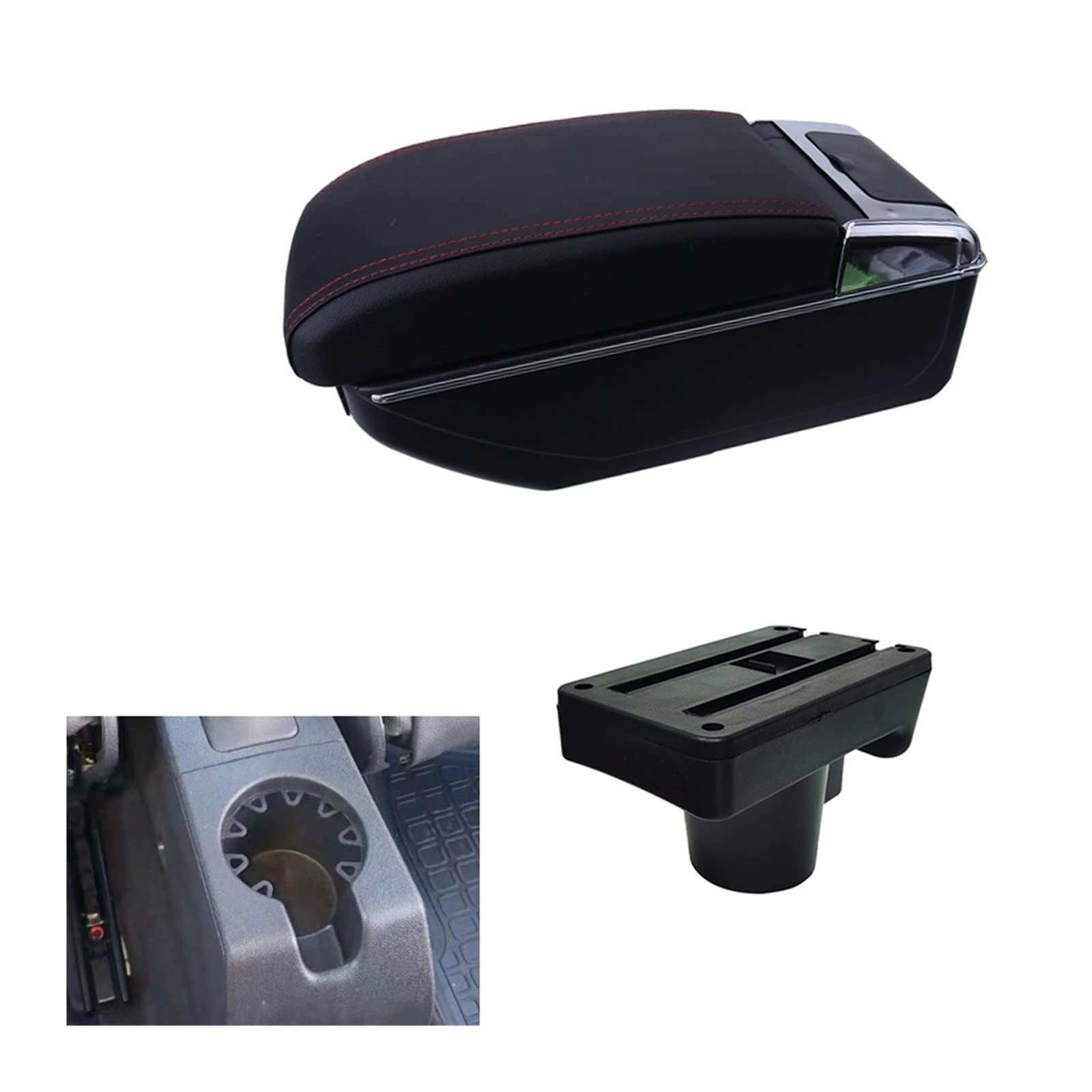 Armlehne Box 2011 Innen Umrüstung Teile Kompatibel for Opel Astra H Auto Armlehne Zubehör Lagerung Box USB Einfache Installation(A3 red line 7USB) von XWBTRQLK