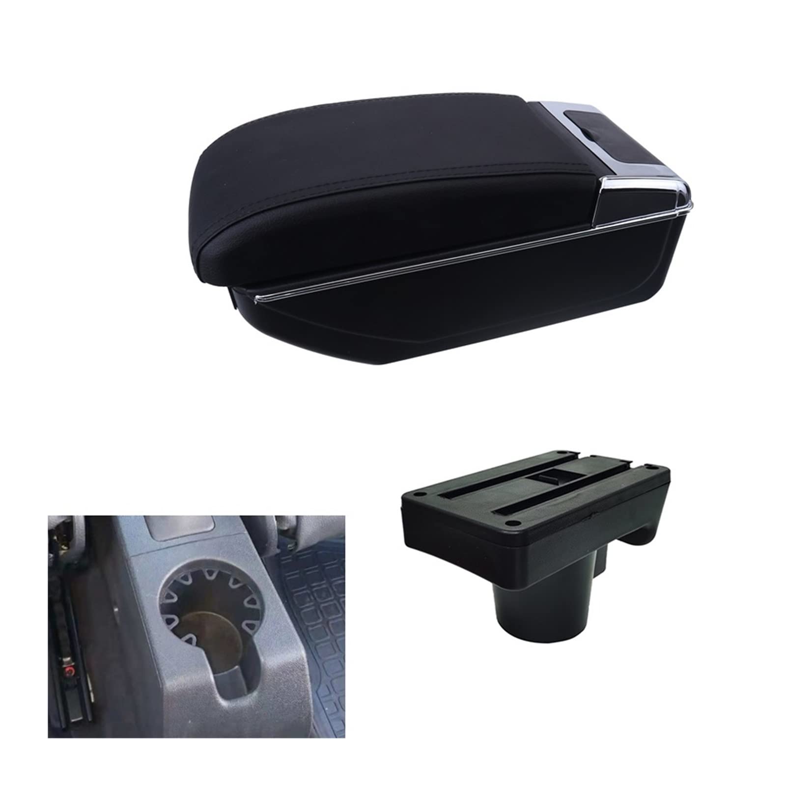 Armlehne Box 2011 Innen Umrüstung Teile Kompatibel for Opel Astra H Auto Armlehne Zubehör Lagerung Box USB Einfache Installation(B1 led black 7USB) von XWBTRQLK