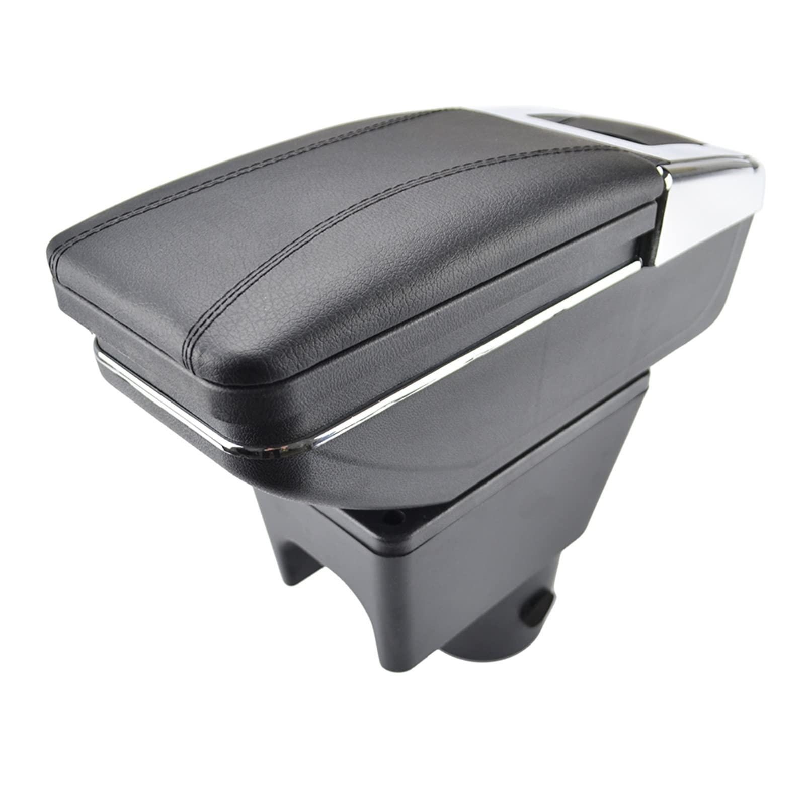 Armlehne Drehbare Aufbewahrungsbox Kompatibel for Renault Dacia Duster I 2010-2015 Armlehne Dekoration Auto Styling 2011 2012(Black thread) von XWBTRQLK