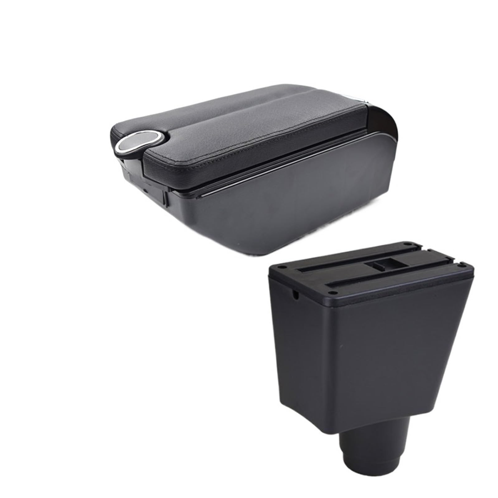 Armlehne Kissen Innen Mittelkonsole Aufbewahrungsbox Armlehne Auto-Styling Dekoration Zubehör Kompatibel for Renault Dacia Logan 2(Typ1 F Black) von XWBTRQLK
