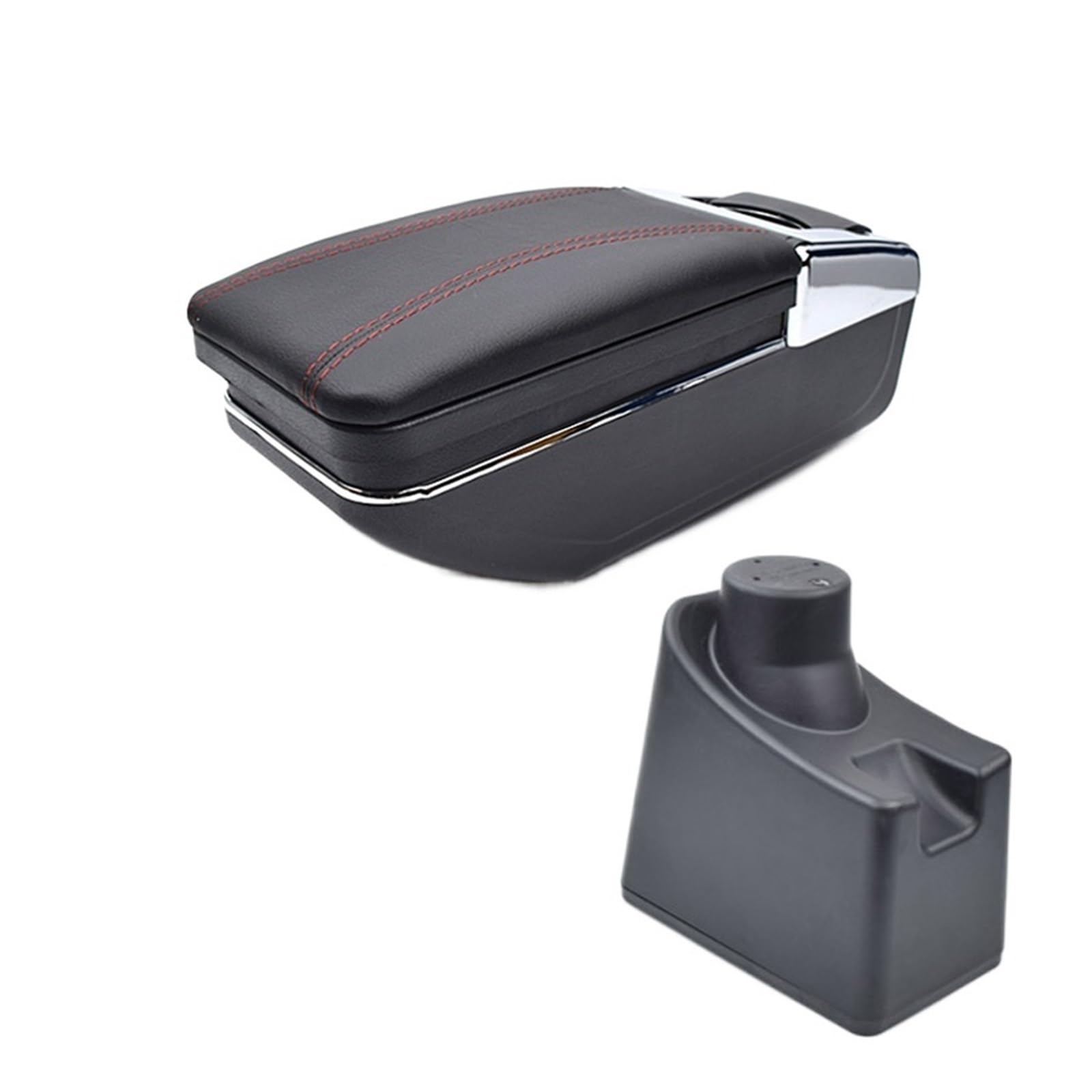 Armlehne Kissen Innen Mittelkonsole Aufbewahrungsbox Armlehne Auto-Styling Dekoration Zubehör Kompatibel for Renault Dacia Logan 2(Typ2 6H Red) von XWBTRQLK