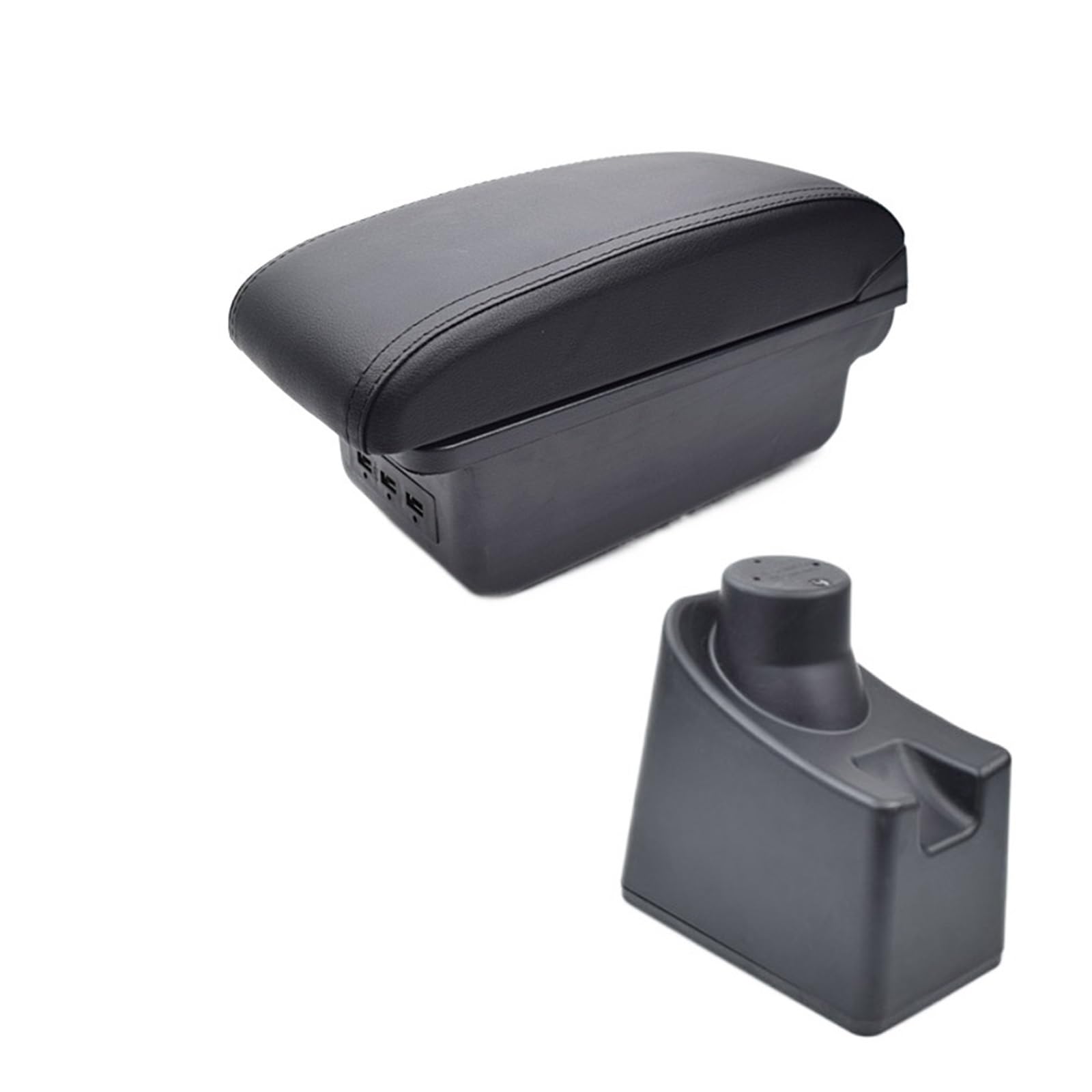 Armlehne Kissen Innen Mittelkonsole Aufbewahrungsbox Armlehne Auto-Styling Dekoration Zubehör Kompatibel for Renault Dacia Logan 2(Typ2 D Black) von XWBTRQLK