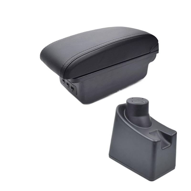 Armlehne Kissen Innen Mittelkonsole Aufbewahrungsbox Armlehne Auto-Styling Dekoration Zubehör Kompatibel for Renault Dacia Logan 2(Typ2 D Black) von XWBTRQLK