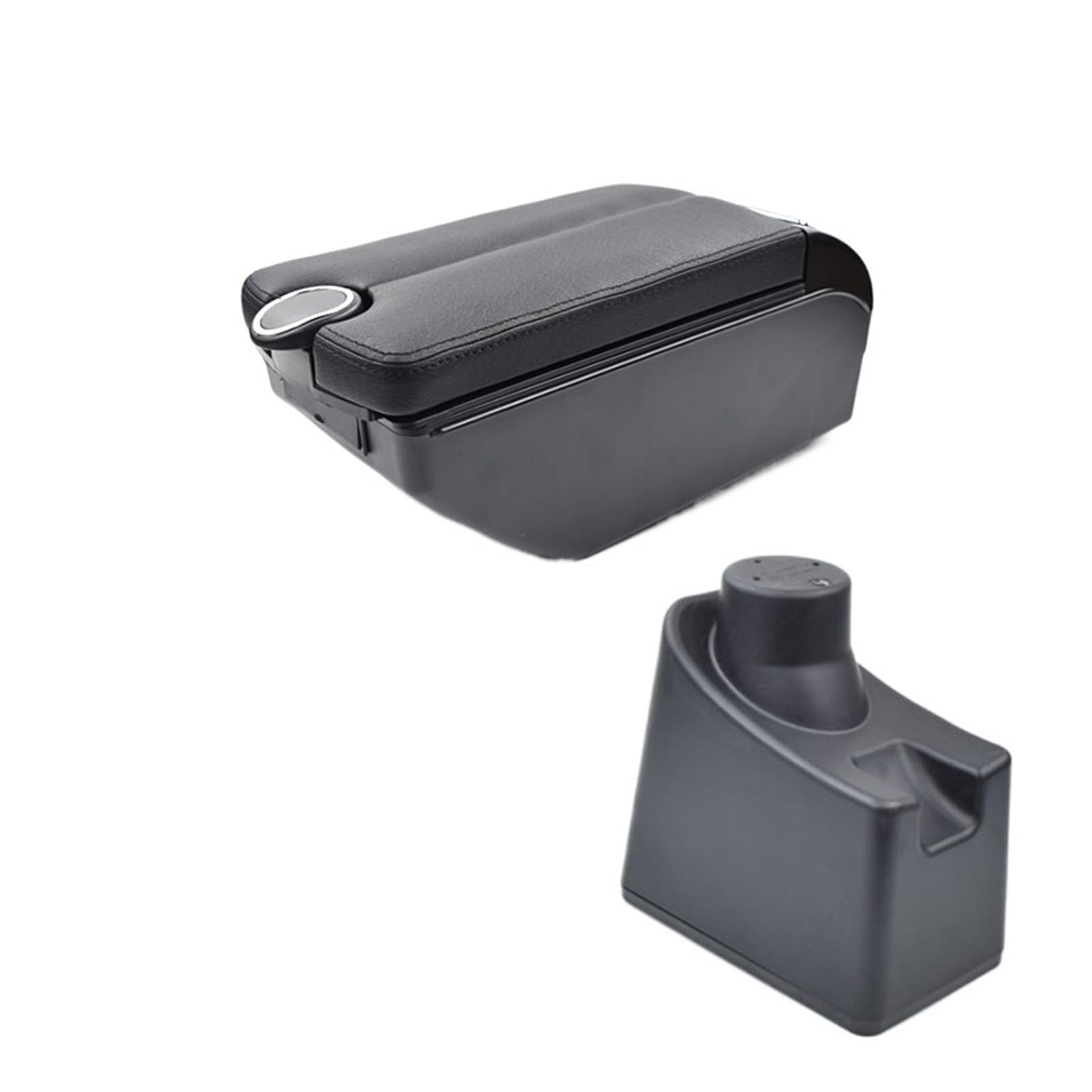 Armlehne Kissen Innen Mittelkonsole Aufbewahrungsbox Armlehne Auto-Styling Dekoration Zubehör Kompatibel for Renault Dacia Logan 2(Typ2 F Black) von XWBTRQLK